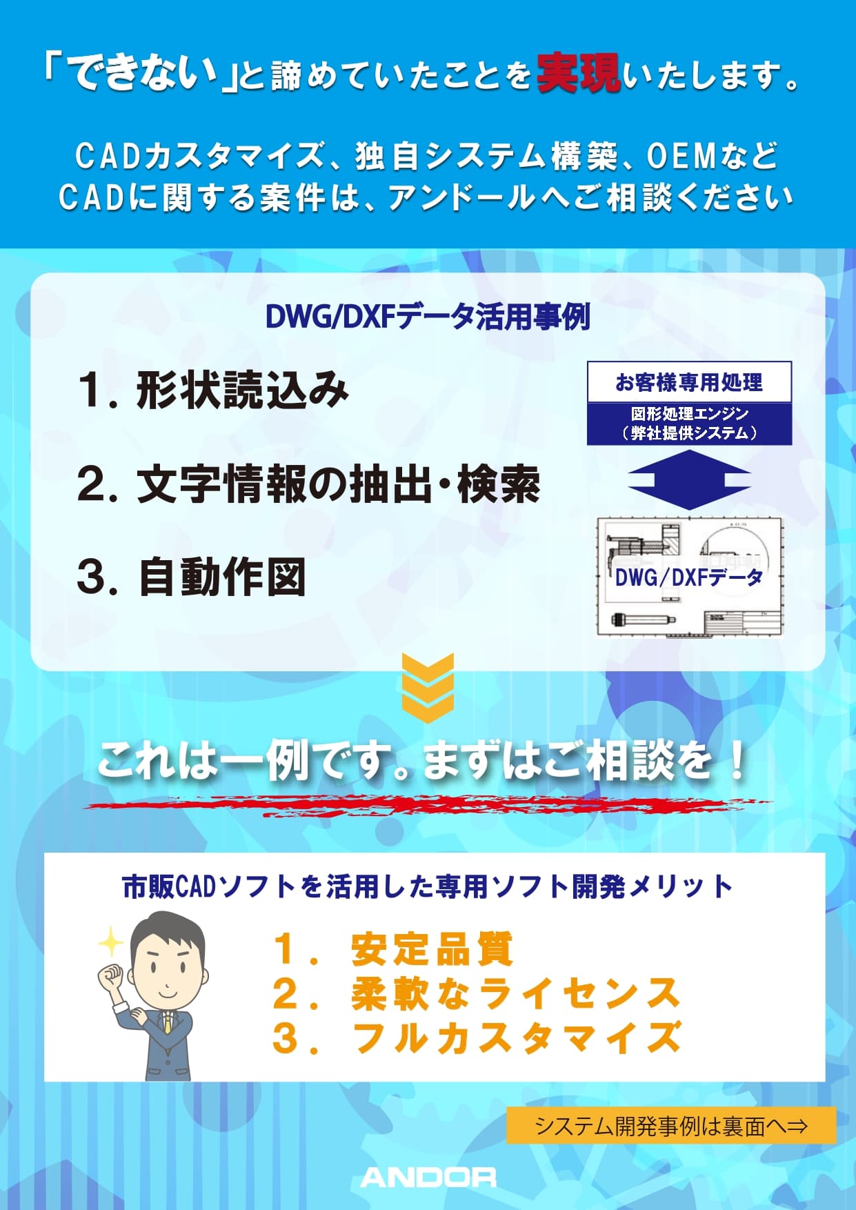 CADカスタマイズ 事例紹介リーフレット